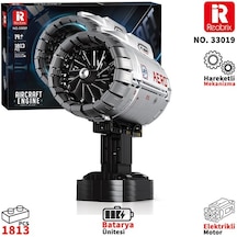 Reobrix Technic 33019 Uçak Motoru Aircraft Engine Batarya&motorlu Yaratıcı Yapı Blok Seti Building Blocks - 1813 Parça