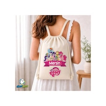 Ghostbastır Design Kişiye Özel My Little Pony Büzgülü Keten Çanta C158 Bej