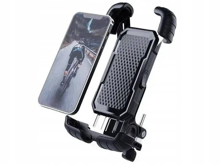 Motorsiklet Telefon Tutucu Pratik Kurulum Güçlü Tutuş Bisiklet Atv Motorsiklet Siyah - Şeffaf