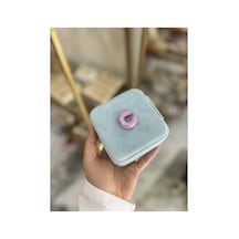 Bombe Detaylı Earcuff Model Küpe Mor