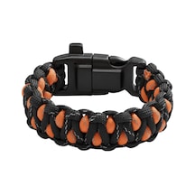 Tesbihane Pusulalı Çakmaklı Taktik Paracord Bileklik - Alev Kamuflaj Desen - Kamp Ve Doğa Sporları İçin