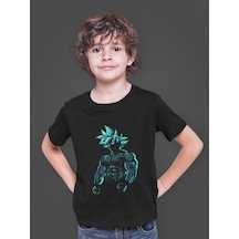 Bumeta Beast Goku Anime Güçlü Strong Body Building Çocuk Tişört T-shirt Siyah