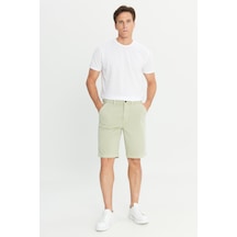 Lee Regular Fit Lastik Bel Detaylı Erkek Chino Şort L2510538341 Yeşil
