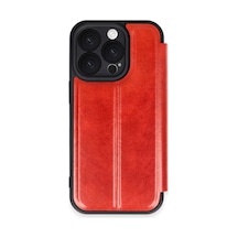 Newface Apple İphone 16 Pro Max Kılıf Flip Cover - Kırmızı
