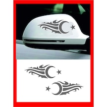 One Vıp Sale Ayna Ay-yıldız Sticker Sağ-sol 2 Adet 20 7 Cm