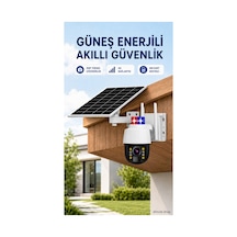 Güneş Panelli 5mp 4g Outdoor Güvenlik Kamerası Sim Kart Destekli Cmr46 Beyaz - 744322503