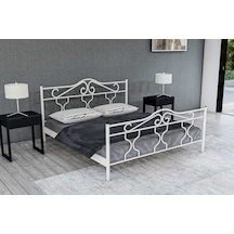Metalia Gm 301 Gold Çift Kişilik Metal Karyola Beyaz 150X200