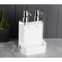 Perotti 13118 Lecce Beyaz Gümüş Sıvı Sabunluk 2 Li