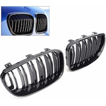 Bmw 1 Serisi E87 Lci 07-11 Uyumlu Pianoblack Çift Çıta Panjur Takımı