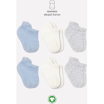 Bistyle 6lı Penye Sneakers Soket Çorap Bs6102 Mavi Ekru 001 Bistyle 6lı Penye Sneakers Soket Çorap Bs6102 Mavi Ekru 001