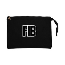 GTA FBI Text Siyah Clutch Astarlı Cüzdan / El Çantası Siyah