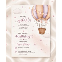 1000 Adet Ekonomik Baby Shower Davetiyesi Ve Zarf 014