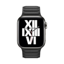 Apple Watch Uyumlu 38mm Krd-34 Deri Kordon - Siyah