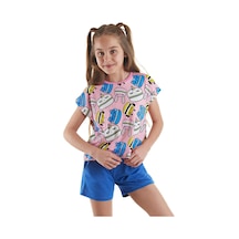 Denokids Mshb&g Tatlı Kurabiyeler Kız Çocuk T-shirt Şort Takım Çok Renkli