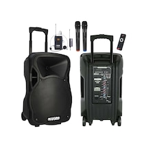 Lastvoice LS-P1915EX 15" 1200 W Portatif Taşınabilir 3 Mikrofonlu Seyyar Ses Sistemi