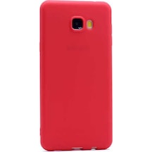 Samsung Uyumlu Galaxy C5 Kılıf Zore Premier Silikon Kapak Kırmızı