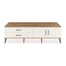 Hyperion Tv Ünitesi Tek Raflı 2 Çekmeceli 2 Kapaklı 176x44x51 Çam-aytaşı/aytaşı Aytası/aytası
