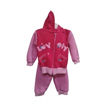 Cebeciticaret Kız Bebek Pembe Alt Üst Takım %100 Pamuklu Pembe-6-9 Ay Pembe