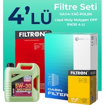 Filtron Citroen Berlingo 1.6 Dizel Filtre Bakım Seti Liqui Moly Motor Yağlı (2008-2011) 4 Lü -