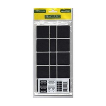Cateksss Pacific Kare Yapışkanlı Sandalye Koltuk Mobilya Ayak Keçesi Felt 40x40 Mm Siyah - 46 Lı Paket