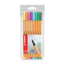 Tr Point 88 Fineliner İnce Uçlu Keçeli Kalem Seti, 8 Renk, Pastel