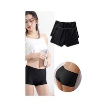Kadın 2 Adet Dikişsiz Görünmez İz Yapmaz Mini Şort Boxer Siyah Çok Renkli