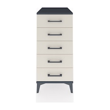 Kronos Komodin 5 Çekmeceli 44x59x96 Antrasit-aytaşı Antrasit