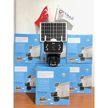 Okam Pro 3950 Solar Güneş Enerjili 4g Sim Kartlı 15mp 3 Lens 10x Optik Zoom Güvenlik Kamerası