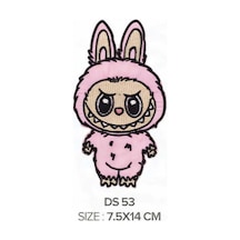 Ütü İle Yapışan Arma-patch-yama Labubu Pembe 1adet - 838562581
