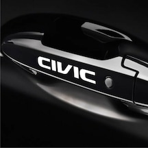 Civic Araba Kapı Kolu Araç Sticker Yapıştırma 8Ad