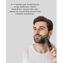 Ersprofesyonel Erkek Saç Sakal Şekillendirme Ve Vücut Bakım Seti Şarjlı Tıraş Makinesi