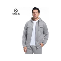 Sonbahar Ve Kış İçin Erkek Polar Astarlı, Kalınlaştırılmış, Sıcak Ceket Gri