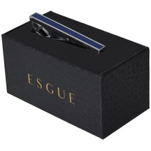 Esgue Saks Rengi Kravat İğnesi & Maşası Gümüş