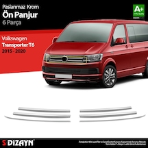 S-Dizayn  Volkswagen T6 Transporter Krom Ön Panjur 6 Prç. 2015-2020