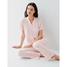 Arnetta 3594-s Kadın Gömlek Pijama Takım Pembe