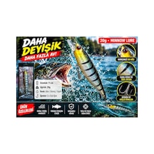 Minnow At Çek 20 Gr 11 Cm Altın Gümüş Siyah 3d Gözlü Güçlü Aksiyonlu Çift Üçlü Iğneli