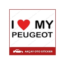 I Love My Peugeot Sticker Peugeot Araba Sticker Oto Sticker