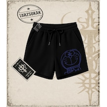 Tarzsokak Gotik & Grunge Streetwear Doraemon Unisex Şort Siyah