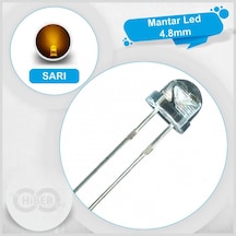Mantar Led 4.8Mm Sarı 10 Adet