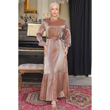 Mirza Kemerli Elbise 810 - Kahve