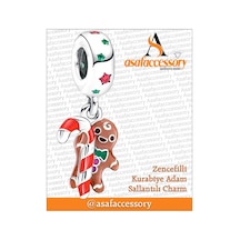 Zencefilli Kurabiye Adam Charm Gümüş