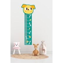 Sevimli Köpek Boy Ölçer Çocuk Odası Duvar Sticker 48x136 Cm