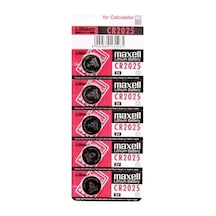 Maxell Cr2025 3V Lityum Düğme Pil 5'Li Paket