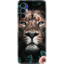 Tecno Pova 3 Kilif Resimli Silikon Leon Flowers 1333 566389806
