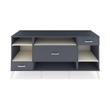 Kronos Konsol 4 Raflı 3 Çekmeceli 176x59x83 Antrasit-aytaşı/antrasit Aytaşı/antrasit