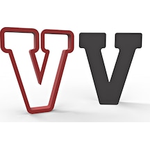 Büyük V Harfi 11 Cm Kurabiye Kalıbı