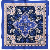 Navy Kadim Harmoni Desen 55x55cm Bandana/fular Çok Renkli