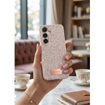 Samsung Galaxy S26 İçin Uyumlu Parlak Mozaik Taşlı Simli Tasarımlı Diamond Lüks Kapak