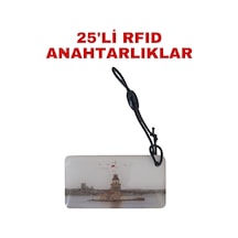 Sr-604 K Yazılabilir Ve Kopyalanabilir Rfıd Proximity Anahtarlık 125 Khz Kız Kulesi Tasarımlı Keyfob 25 Adet