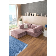 Good Night Legom Köşe Koltuk & Aktivite Yatağı & Uzanma Koltuğu Pembe